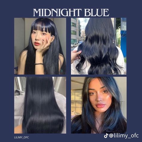 Blue Black Hair, Jet Black Hair, Manga Artist, Hair Colors, Jet Black, Midnight Blue, Hair Inspo, Hair Ideas, Black Hair