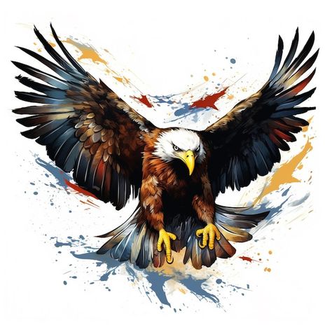 Angry flying eagle on white background Eagle Images Hd, Angry Eagle, Eagle Background, Dragon Tattoo Images, Honda Talon, Eagle Flying, White Eagle, Eagle Images, Eagle Painting