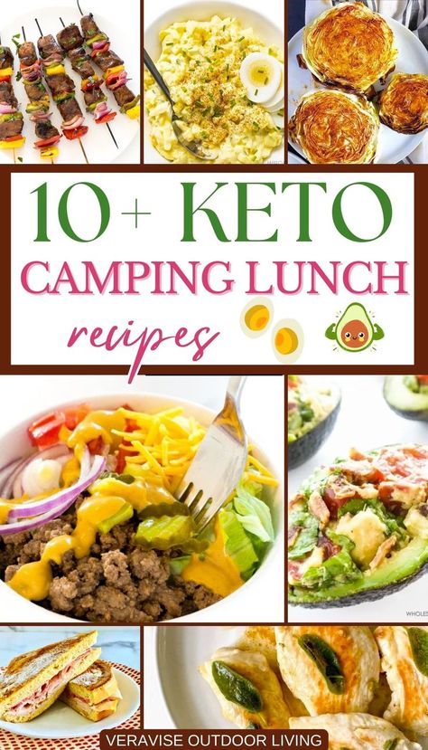 Keto Camping Lunch Ideas Keto Camping Meals Make Ahead, Easy Keto Camping Meals, Paleo Camping Meals, Keto Mac N Cheese, Keto Camping Food, Paleo Camping Food, Camping Lunch Ideas, Keto Camping, Grilled Steak Kabobs