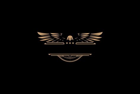 Cricket Logo Creative, Black Eagle Logo, Eagle Vector Logo, Logo Background Design, Golden Eagle Logo, Golden Logo Design, Eagle Wing Tattoos, Hs Logo, Dk Logo