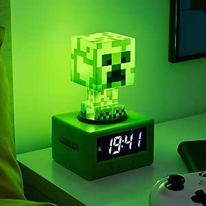 Minecraft Creeper Icon Alarm Clock - Creeper Glow Mode & Night Light - Battery Powered - Kids Alarm Clock for Boys Minecraft Gaming Room, Kids Gamer Bedroom, Gaming Decorations, Boys Minecraft Bedroom, Gamer Bedroom Ideas, Minecraft Merch, Minecraft Bedroom Decor, Game Room Accessories, Minecraft Music