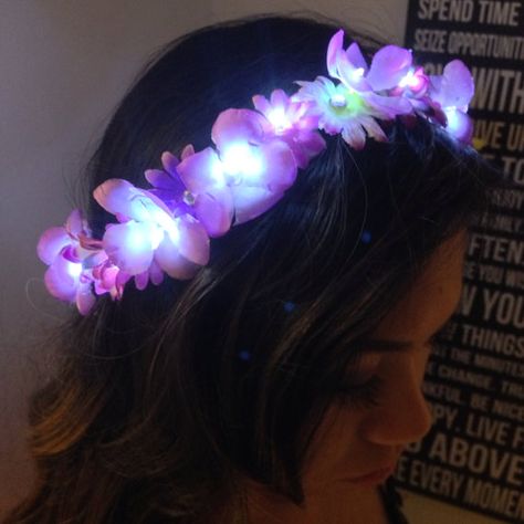 Mini 20 LED Light up Flower Crown for Festivals EDC by LaLaNala Led Flower Crown, Edm Concert, Mini Led Lights, Led Flower, Diy Flower Crown, Edc Outfits, Edm Outfits, Edm Rave, Fest Outfits