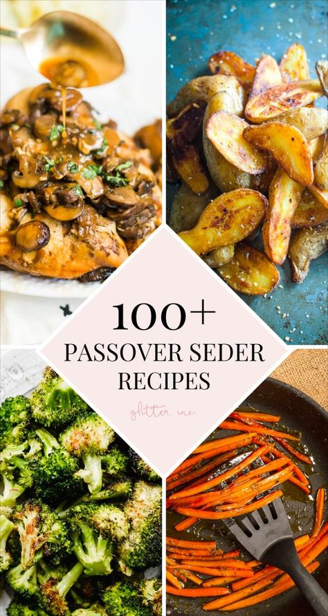 Find easy Passover seder recipes for your holiday meal. This list has everything: tasty passover recipe seder sides, delicious main entrees, and more. Wondering what to make for Passover? We've got you covered with simple seder dinner recipes for everyone to enjoy! Kosher Food List, Passover Dinner Ideas, Passover Recipes Seder, Passover Recipes Dinner, Seder Dinner, Jewish Food Recipes, Shabbat Recipes, Seder Meal, Passover Ideas