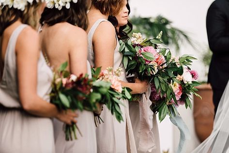 Tropical Bohemian Handmade Wedding at The Casino San Clemente | Southern California Wedding Ideas and Inspiration Casino San Clemente, Vera Wang Bridesmaid, Tropical Bohemian, San Clemente Wedding, Southern California Wedding, Bohemian Handmade, Candle Favors, San Clemente, Wedding Southern California