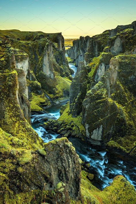 Fjadrargljufur canyon and river in south east Iceland Outdoor Photography Nature, Fine Art Landscape Photography, Beautiful Landscape Photography, Landscape Photography Tips, Nature Landscape, Urban Landscape, Outdoor Photography, Landscape Photos, Nature Pictures