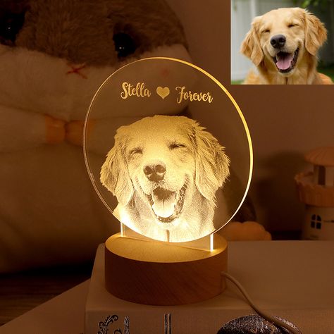 This product combines pictures and lights with romantic and practical features. The lamp uses acrylic as a raw material, with crystal-like transparency, soft light, clear vision and long service life. You can let any of your favorite photos enveloped in soft lighting, and whenever the night comes, there will be a light from love to accompany you. It is a great holiday gift for your family, love or friends. Birthday Bedroom, Combine Pictures, Photo Night, Photo Lamp, Unique Night Lights, 3d Illusion Lamp, Lamp Desk, Lighted Ornaments, Night Light Lamp