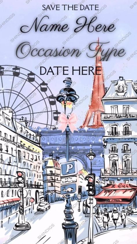 Get ready to be transported to the City of Lights with our Paris theme video invitation! Perfect for any occasion, this elegant invitation features iconic Parisian landmarks, chic designs, and a touch of romance. Ideal for birthdays, anniversaries, or bridal showers, it's a sophisticated way to invite guests to your special event. 

#ParisTheme #VideoInvitation #ElegantInvites #ParisianParty #EventInvitations #ChicDesigns #CityOfLights #SpecialOccasion #RomanticInvites #CelebrateInStyle #party #birthday #celebration Paris Invitations, Paris Bridal Shower, Parisian Party, Night In Paris, Paris Party, Video Invitation, City Of Lights, Sweet 16 Invitations, Paris At Night