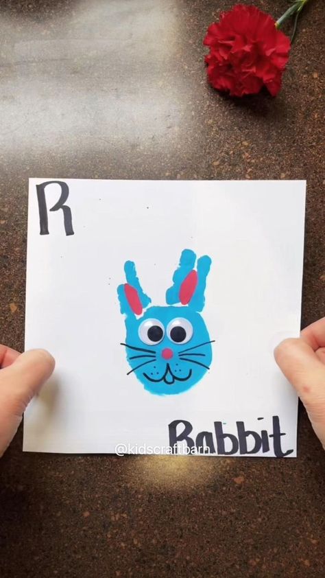 R is for rabbit - hand print book - letter R! in 2022 | Preschool crafts, Toddler crafts, Preschool art activities R Is For Rabbit, Abc Crafts, Toddler Painting, Baby Art Projects, Toddler Arts And Crafts, Alphabet Crafts, Preschool Arts And Crafts, Preschool Art Activities, Animal Crafts For Kids