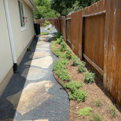 The Top 56 Side Yard Ideas Narrow Yard Ideas Small Backyards, Alley Yard Ideas, Duplex Yard Ideas, Sunny Side Yard Landscaping, Side Yard Ideas Narrow Between House And Fence, Small Narrow Yard Ideas, Side Yard Ideas For Dogs, Side House Patio Ideas, Rock Side Yard