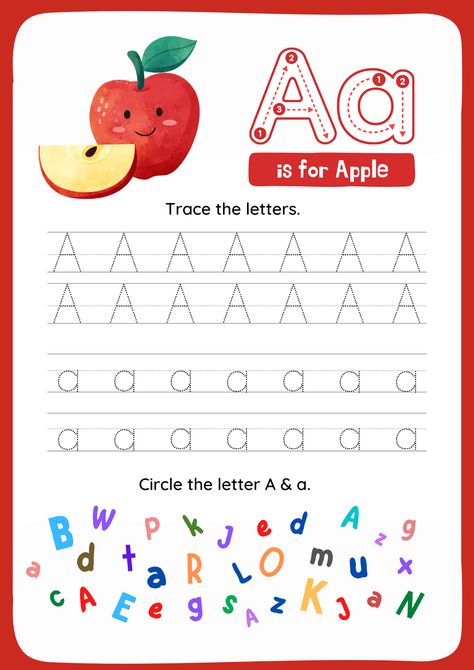 Letters Tracing Worksheets A to Z with Printable PDF Free Free Preschool Printables Alphabet, Alphabet Tracing Printables, Tracing Letters Preschool, Free Printable Alphabet Worksheets, Emotions Preschool, Tracing Worksheets Free, Letter Worksheets For Preschool, Flamingo Craft, Color Flashcards