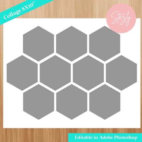 Excited to share the latest addition to my #etsy shop: Honeycomb collage template for Photoshop, Honeycomb photo collage template, Hexagon shape photo collage, 8x10 Inches https://etsy.me/3mhdoAm #1stbirthday #fathersday #photocollage #digitalcollage #familycollage #ba 10 Photo Collage Template, Hexagon Collage, Photo Print Sizes, Family Collage, Circle Template, Sticker Template, Photo Collage Template, Collage Template, Photoshop Template