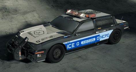 Cyberpunk Police Car, Sci Fi Police Car, Futuristic Police Car, Police Car Design, Scifi Police, Futuristic Police, Cyberpunk Cars, Cyberpunk Car, Future Police