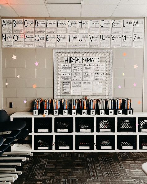 Classroom Desk Arrangement, Classroom Setup Elementary, Healthy Body Healthy Mind, Calm Classroom, Classroom Decor High School, Classroom Desk, Book Bins, Classroom Birthday, Secondary Classroom