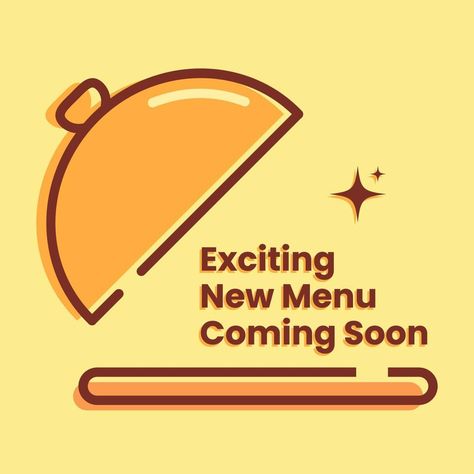 New Menu Coming Soon, Coming Soon Graphic, News Cafe, New Menu, Bar Restaurant, Menu Restaurant, Exciting News, Cafe Bar, Flat Design