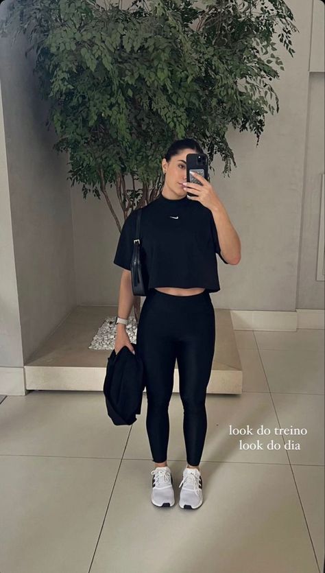 Gym Outfits With Leggings, Legging Gym Outfit, Outfit Gym Mujer, Outfit Para Gym, Black Gym Outfits, Outfits Para Gym, Outfits Academia, Looks Fitness, Look Gym