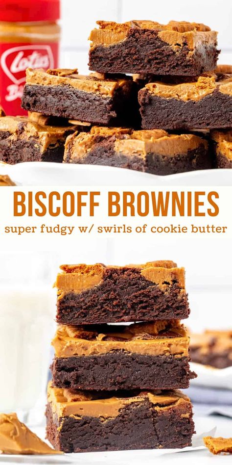 Biscoff Baking, Cookies Biscoff, Biscoff Desserts, Biscoff Dessert, Biscoff Brownies, Lotus Cookies, Fudgy Chocolate Brownies, Lotus Biscuits, Biscoff Recipes