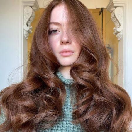 Reddish Brown Hair Pale Skin, Light Brown Hair Colour Shades, Auburn Hair Neutral Skin, Emma Stone Auburn Hair, Chestnut Hair Blue Eyes, Soft Chestnut Brown Hair, Muted Auburn Hair, Copper Light Brown Hair, Natural Red Brown Hair