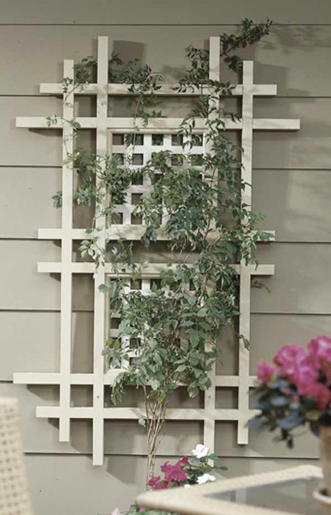 One terrific trellis Woodworking Plans Patterns, Backyard Structures, Wooden Trellis, Garden Vines, Wood Magazine, Easy Wood Projects, Learn Woodworking, Diy Holz, Cool Woodworking Projects