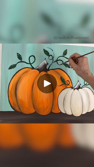 Fall Paintings On Canvas Easy Pumpkin, Fall Sip And Paint Ideas, How To Paint A Pumpkin, Fall Canvas Painting Ideas Easy Diy, Cute Fall Paintings On Canvas Easy, Easy Fall Paintings For Beginners, Pumpkin Painting Ideas Canvases, Painting A Pumpkin, Pumpkin Painting Idea