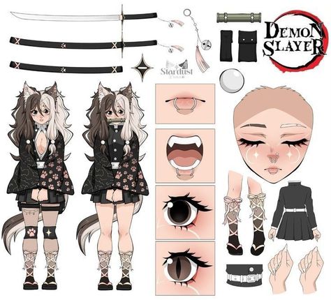 Fanmade Demon Slayer Character, Demon Slayer Oc Fanart, Demon Slayer Kny Oc, Demon Slayer Gacha Oc, Demon Oc Design, Demon Slayer Uniform Drawing, Demon Slayer Oc Character, Demon Slayer Demon Oc, Demon Slayer Oc Demon