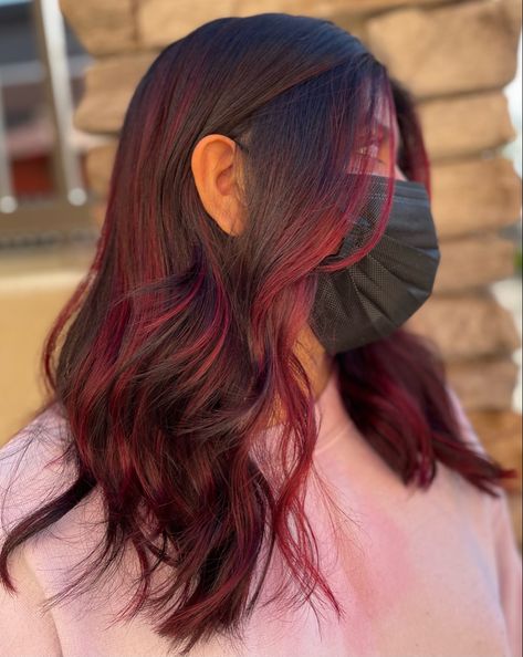 All REDdy for valentines day! #redhaircolor #redhaircolor #hairstyles #balayage Deep Red Balayage, Bleach Hair Color, Hidden Hair Color, Red Balayage Hair, Hairstyles Balayage, Hair Colour Design, Curl Hair With Straightener, Hair Dye Tips, Red Balayage