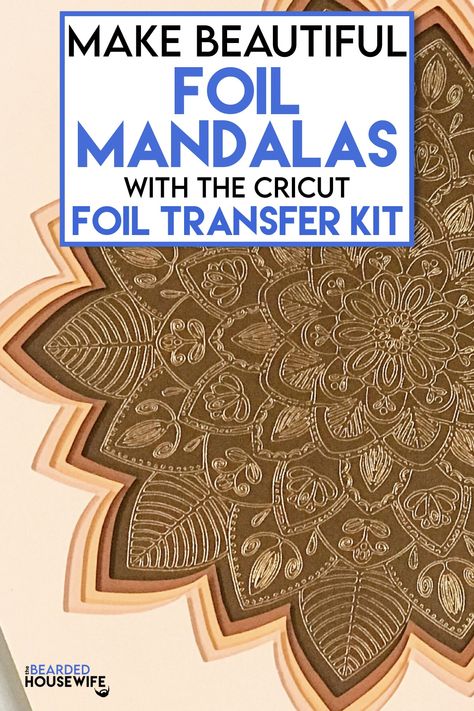 Learn how to make absolutely stunning foil mandalas with the Cricut Foil Transfer Kit! Free SVG File and full tutorial on my blog! #mandala #cricutfoil #cricutfoiltransferkit #foilmandala #layeredmandala #cricutprojects #easycricutprojects Cricut Foil, Cricut Svg Files Free, All Crafts, Cricut Supplies, Cricut Air, Cricut Projects Beginner, Cricut Fonts, Cricut Craft Room, Diy Cricut