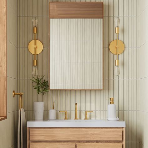 Mobile Wall Sconce, 2 Light, Individual | West Elm Bathroom Sconces Above Mirror, Double Vanity Bathroom Lighting, Powder Room Mid Century Modern, Bathroom Wall Sconces Single Vanity, Bathroom Sconces Double Vanity, Bathroom Mirror With Sconces, Bathroom With Sconces, Modern Bathroom Sconces, Mid Century Modern Sconces