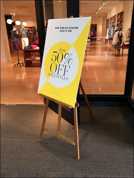 End od Season Sale Easel 2 Sale Signs For Boutique, Retail Signage Instore, Sale Sign Design, In Store Signage, Season Off, Sale Signage, Sale Graphic, Store Advertising, Retail Advertising