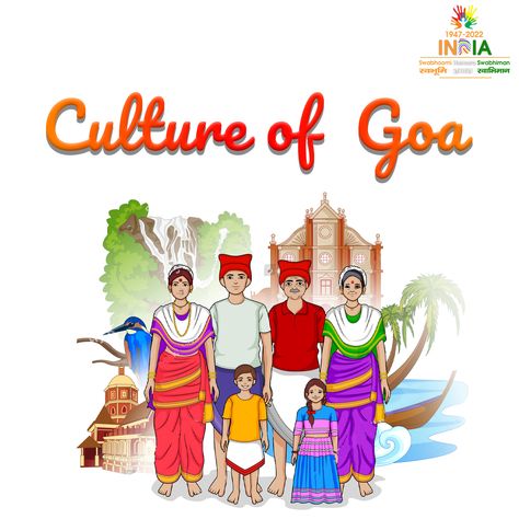 Culture of Goa- A beautiful harmonization of the East and West, Goa has taken the best of both worlds. Goa has a mix of different religions like Christians, Catholics, Muslims and Hindus that live together in consonance, following their age-old traditions and customs #swabhoomihamaraswabhiman #indianculture #india #CultureofGoa #instagram #lifestyles #love #photography #religions #goa #beach #nature #goabeach Goa Culture Illustration, Goa Traditional Dress, Goa Illustration, Goa Culture, Incredible India Posters, Goa Tourism, Goa Trip, Pune City, Culture Drawing