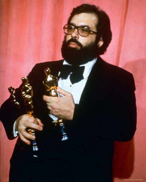 Francis Ford Coppola at the Academy Awards ceremony, 1975.  From 1970 to 1975, Coppola won a total of five Academy Awards - one for "Patton", one for "The Godfather", three for "The Godfather Part II". Francis Coppola, Robert Altman, Best Actor Oscar, Oscar Awards, The Godfather Part Ii, Popular Celebrities, Oscar Night, People In History, Sammy Davis Jr