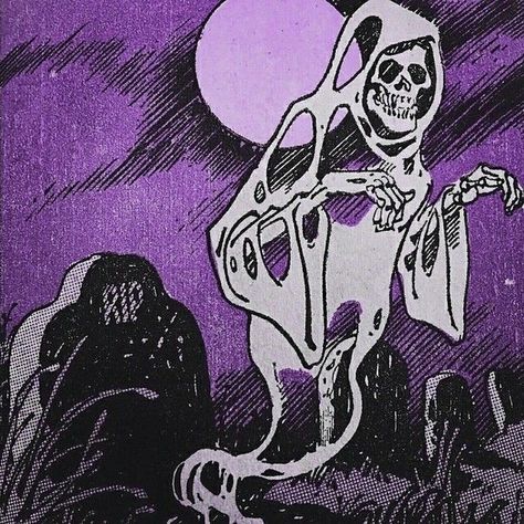 Images Terrifiantes, Arte Grunge, Catty Noir, Dark Purple Aesthetic, Purple Halloween, Japon Illustration, Skeleton Art, Arte Inspo, Scary Art