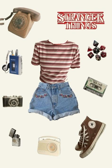 1994 Outfits Aesthetic, Stranger Things Wardrobe Shifting, Stranger Things Inspo Outfits, Stranger Things Aesthetic Clothes, Stranger Things Summer Outfits, 80s Stranger Things Outfits, Stranger Things Clothes Aesthetic, Stranger Things Oc Outfit, Stranger Things Aesthetic Outfit