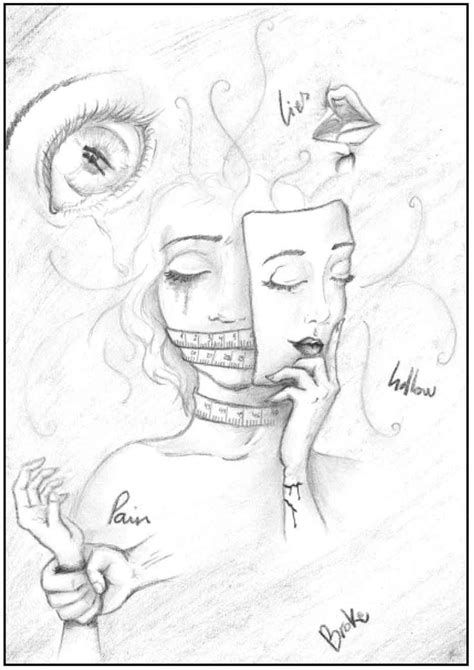 Hoasenda - Welcome My Page | Bonequinhas Kawaii, Carinhas Drawing Ideas About Body Image, Emotion Drawings, Emotions Drawing, Emotion Drawing, Illustration Kunst, Girl Drawing Sketches, Meaningful Drawings, Deep Art, Dark Art Drawings