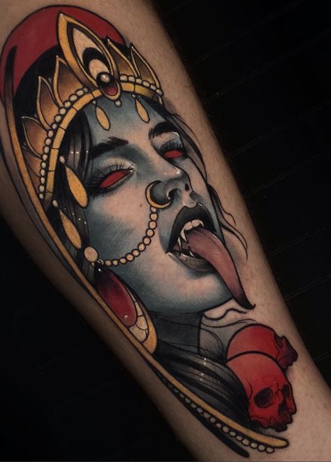 Kali Tattoo, Hindu Tattoos, Mangas Tattoo, Hindu Tattoo, Neo Tattoo, Mother Kali, Kali Ma, Goddess Kali, Sketching Ideas