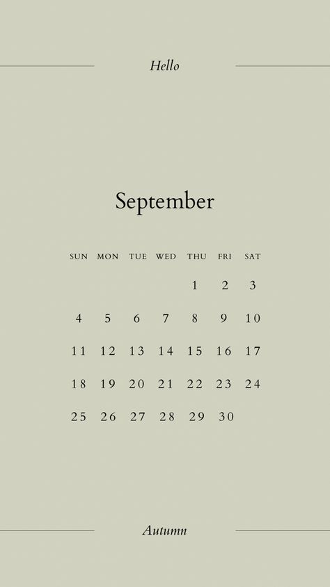 Cute | pretty | sage color | fall | Calender September 2023, Green September Calendar, September 2023 Aesthetic, September Calendar 2023 Aesthetic, September Aesthetic Calendar, Hello September Aesthetic, September Calendar 2022, September Calendar 2023, Calendar September 2022