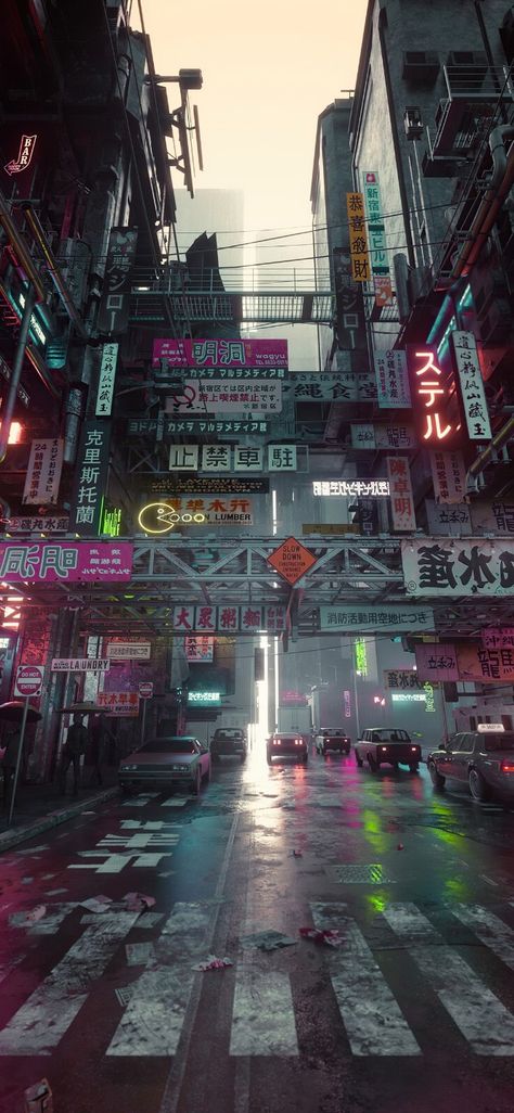 Asian City, Cityscape Wallpaper, Cyberpunk City, Cyberpunk Aesthetic, Futuristic City, City Wallpaper, Cool Wallpapers Art, Cyberpunk Art, Fantasy Art Landscapes