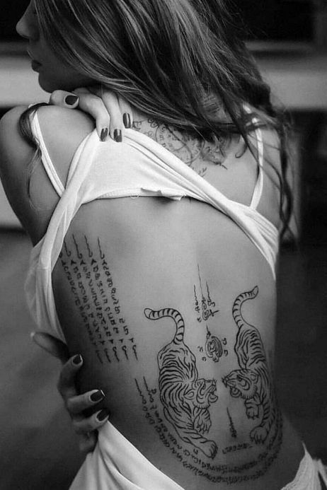 [15+] Best Tiger Tattoos for Women [Updated 2023] Woman With Tattoos, Tiger Tattoo, The Back, Tattoos, White