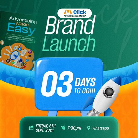 Brand launch flyer done for @mclickadvertisingmedia From my archives Your brand could really benefit from designs like these. Send me a DM at @nicegraphicss so we can collaborate on your next design project or Contact me via WhatsApp at +2348112213163 . . . #nicegraphicss #mclickadvertisingmedia #brandidentity #logodesign #creativeads #visualidentity #advertisingagency #businessgrowth #marketingstrategy #digitalmarketing #Standout #addesign #branding #creativemarketing #impactfulads #busin... Launch Flyer Design, Brand Flyer Design, Brand Launch, Brand Advertising, Creative Ads, Advertising Agency, Ad Design, Grow Business, Business Growth