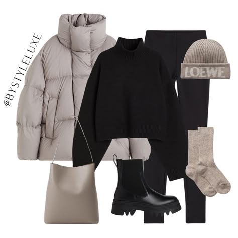 Grey puffer coat styling - perfect cosy yet stylish look for cold or rainy days. Let me know if you like it! 🖤 Shop the outfit on the LTK … | Instagram Coat Styling, Business Casual Outfits Winter, Grey Puffer Coat, Shop The Outfit, Grey Puffer, Trendy Outfits Winter, Winter Fashion Outfits Casual, Casual Outfit Inspiration, Cold Outfits