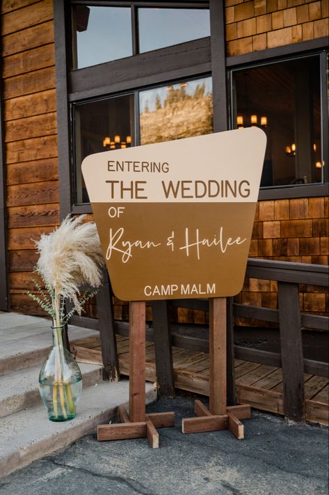 Welcome Wedding National Park Sign #crevolin2malm Custom National Park Sign, National Park Welcome Sign, National Parks Wedding, National Park Signs, National Park Sign, Trail Signs, Savannah Wedding, National Park Wedding, Wedding Theme Colors