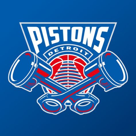 Detroit Pistons Logo Concept Pistons Logo, Sports Logo Inspiration, Detroit Sports, Sport Branding, Sports Logo Design, Logo Redesign, Nba Wallpapers, Nba Logo, Logos Inspiration