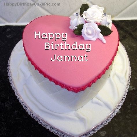 Jannat Birthday Cake With Name , Happy Birthday Jannat Cake Picture Cake Pic, Birthday Cake With Name, Cake With Name, Name Cake, Cake Photos, Happy Birthday Cake, Free Birthday, Cake Images, Birthday Cake