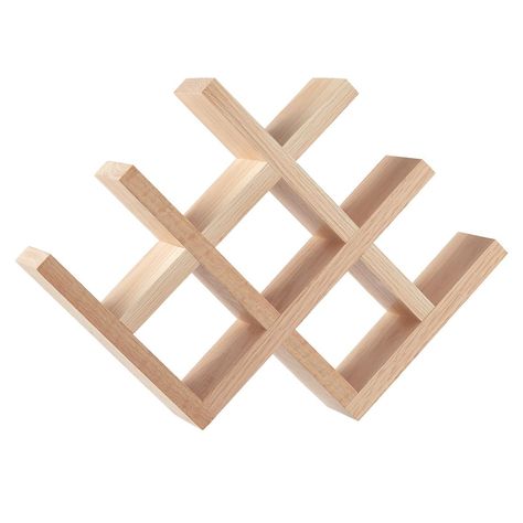 Oak Wine Rack, Countertop Wine Rack, Wood Wine Rack, China Storage, Organize Kitchen, Pool House Plans, Wood Wine Racks, Kitchen Prep, The Container Store