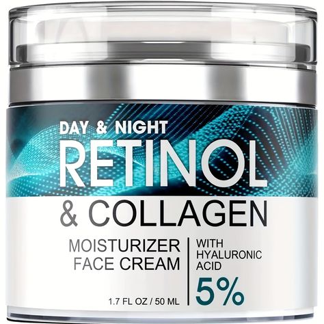 Retinol and Collagen Moisturizer Cream Collagen Face Cream, Retinol Face Cream, Collagen Moisturizer, Hyaluronic Acid Cream, Retinol Moisturizer, Night Moisturizer, Collagen Cream, Retinol Cream, Moisturizing Face Cream