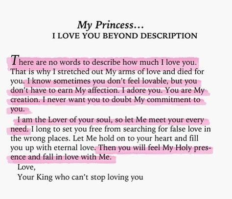 His Princess: Love Letters from Your King - Sheri Rose Shepherd (I Love You Beyond Description) God Relationship, Awakening Women, Love Spiritual, Gods Princess, Now Quotes, God Love, Quotes God, Ideas Quotes, Lord And Savior