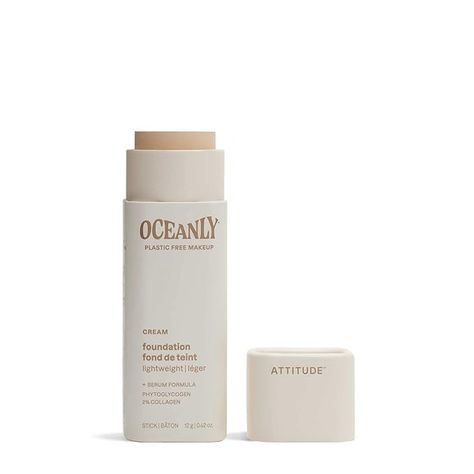 Amazon.com : ATTITUDE Oceanly Plastic-Free Light Coverage Foundation Stick, Titanium Dioxide-Free,EWG Verified, Vegan & Cruelty-free Makeup, Nude, 16141, 0.42 Ounces : Beauty & Personal Care Target Foundation, Foundation Stick, Milk Makeup Flex Foundation Stick, Light Coverage Foundation, Foundation Application, Stick Foundation, Cruelty Free Makeup, Iron Oxide, Cruelty Free