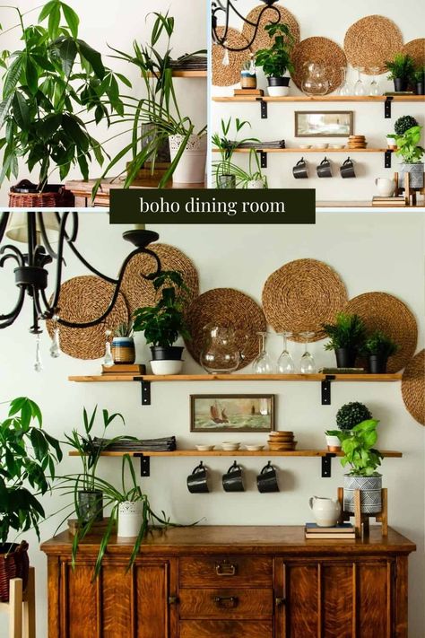 Bohemian Style Dining Room, On Wall Shelves, Boho Dining Room Decor, Boho Decor Ideas, Dining Room Decor Ideas, Bohemian Dining Room, Boho Background, Boho Dining Room, Nordic Winter