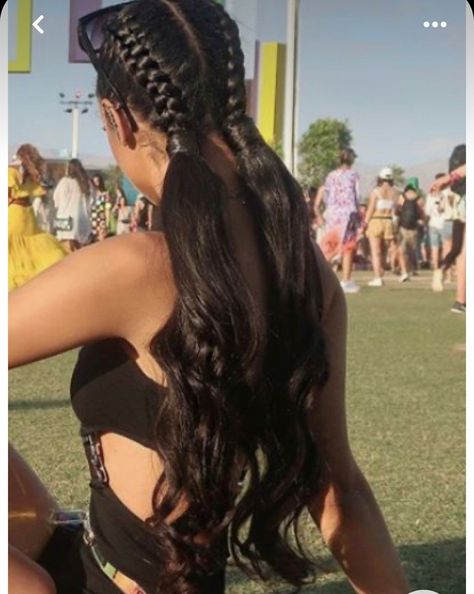 White Girl Braids, Festival Hair Braids, Rave Hairstyles, Music Festival Hair, Coachella Hair, Braids Long, Concert Hairstyles, Boxer Braids, Rave Hair