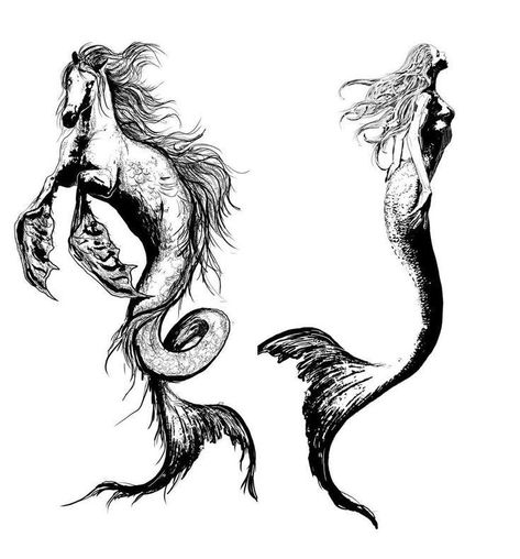 Gothic Siren Tattoo, Creepy Mermaid Tattoo, Mermaid Aesthetic Tattoo, Gothic Mermaid Tattoo, Mythology Tattoos Mythical Creatures, Evil Mermaid Tattoo, Siren Tattoo Goddesses, Bvb Tattoo, Siren Drawing