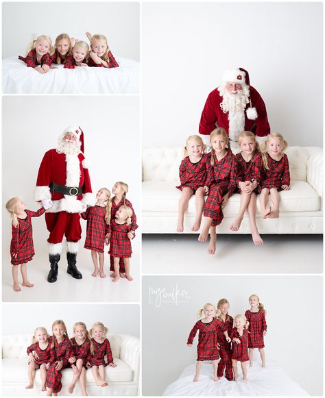 Candy Cane Christmas Photoshoot, Poses With Santa Photo Ideas, Santa Session Photography, Santa Minis, Mini Session Themes, Santa Mini Session, Christmas Mini Shoot, Photos With Santa, Santa Experience